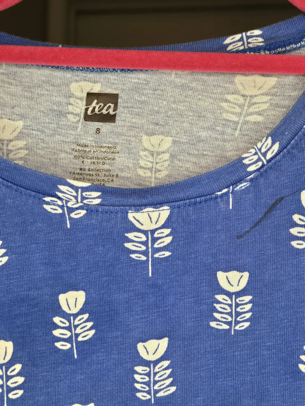 Tea Collection Girls' Flowy Blue Tiered Midi Dress